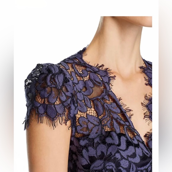 Bloomingdale’s Navy Designer Gown Size 4 - Picture 3 of 6